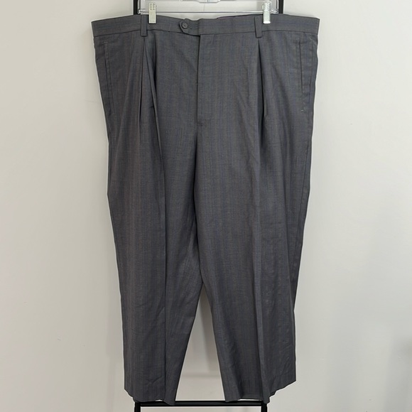 Arvin Magic Johnson Strips Dress Pants Gray Men Size 48 R - Picture 1 of 9